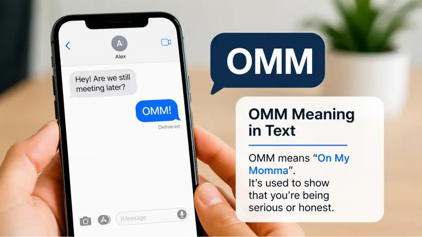 omm meaning text