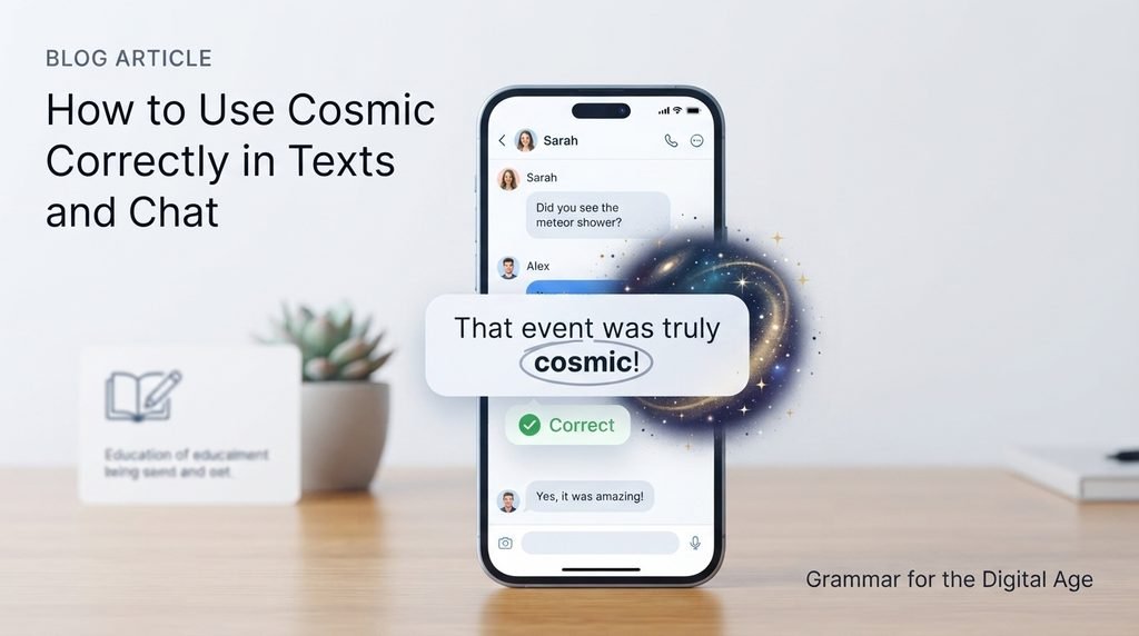 How to Use “Cosmic” Correctly in Texts & Chat
