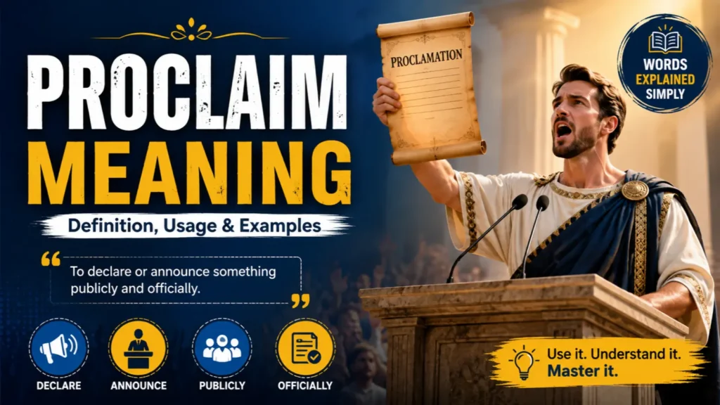proclaim meaning